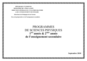 programmes de sciences physiques