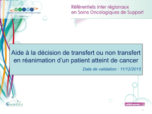 Aide à la décision de transfert ou non transfert en