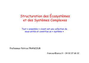 Structuration des Écosystèmes et des Systèmes Complexes