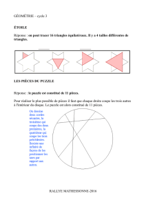 GÉOMÉTRIE – cycle 3 ÉTOILE Réponse : on peut tracer 16 triangles
