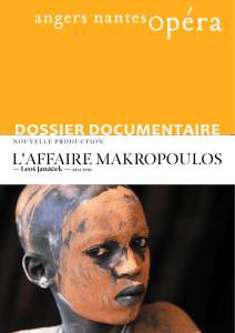 DOSSIER DOCUMENTAIRE - Angers Nantes Opéra