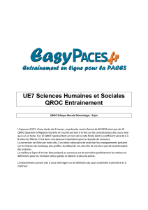 UE7 Sciences Humaines et Sociales QROC