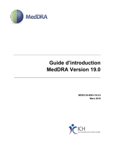 Guide d`introduction MedDRA Version 19.0