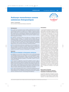 Anticorps monoclonaux comme substances thérapeutiques