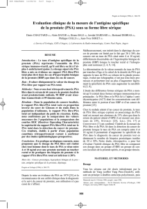 Evaluation clinique de la mesure de l`antigène