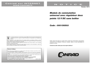 Module de commutation universel avec régulateur deux points 12 V