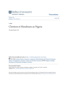 Chretiens et Musulmans au Nigeria
