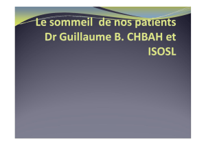 Bénédicte Guillaume : Le sommeil de nos patients ( 1.8Mo)