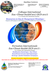 Colloque International Eau–Climat-Société`2017 (ECS-2017