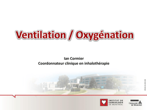 Ventilation/Oxygénation