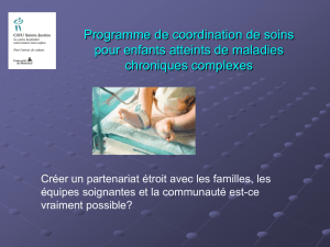 Programme de coordination de soins pour enfants atteints de