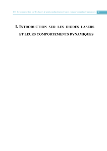 i. introduction sur les diodes lasers et leurs comportements