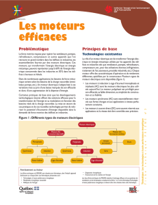 Les moteurs efficaces