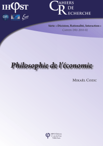 Philosophie de l`économie