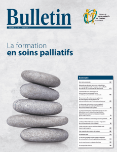 en soins palliatifs - Association québécoise de soins palliatifs