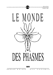 Le Monde des Phasmes 33 (Mars 1996).