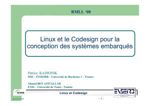 Linux et le Codesign pour la conception des systèmes embarqués