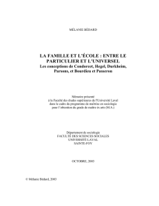 LA FAMILLE ET L`ÉCOLE - Collection mémoires et thèses