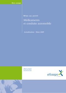 Mise au Point / médicaments et conduite automobile