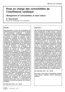 Prise en charge des comorbidités de l`insuffisance cardiaque