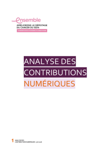 analyse des contributions numériques - concertation