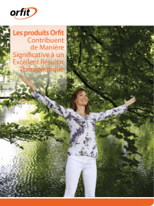 Les produits Orfit