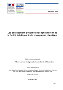 Les contributions possibles de l`agriculture et de la forêt à la lutte