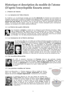 Document : histoire de l`atome