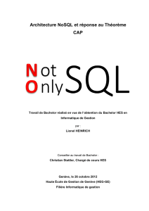 Architecture NoSQL et réponse au Théorème CAP