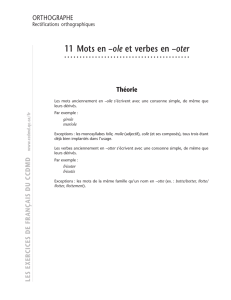 11 Mots en –ole et verbes en –oter