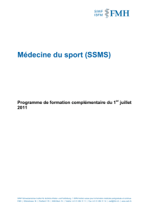 Médecine du sport (SSMS)