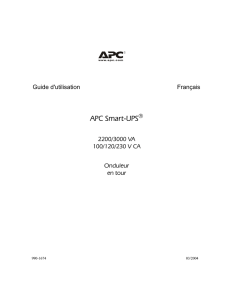 Documentation sur l`Onduleur APC 3000 monophasé