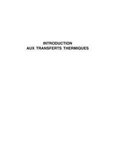 introduction aux transferts thermiques