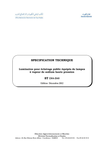 SPECIFICATION TECHNIQUE ST D04-B40