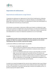 Importation de médicaments