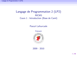 Langage de Programmation 2 (LP2)