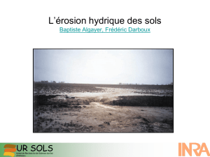 L`érosion hydrique des sols