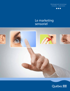 Le marketing sensoriel - Ministère de l`Économie, de la Science et