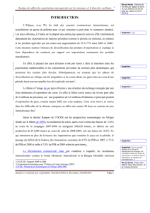 Analyse des effets des exportations non agricoles sur la croissance