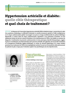 Hypertension artérielle et diabète