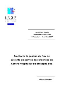 Améliorer la gestion du flux de patients au service des urgences du
