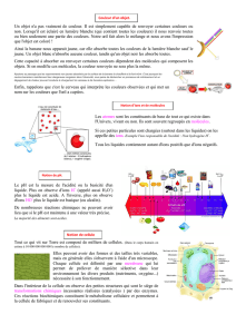 Un objet n`a pas vraiment de couleur. Il est simplement capable de