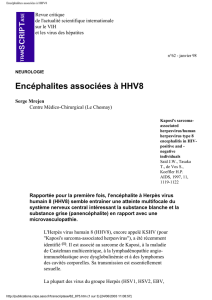 Encéphalites associées à HHV8
