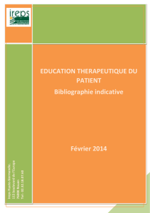 Education thérapeutique du patient - Ireps Haute