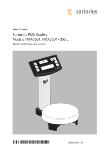 Sartorius PMA.Quality_Modèle PMA7501, PMA7501-000…