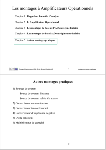 Les montages à Amplificateurs Opérationnels