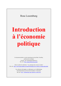 Introduction à l`économie politique