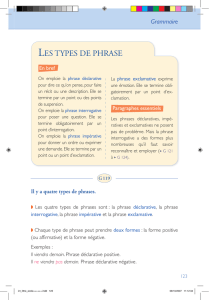 types de phrases