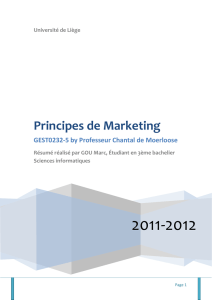 Principes de Marketing