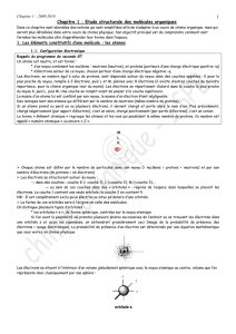 Chapitre 1 : Etude structurale des molécules - Serveur UNT-ORI